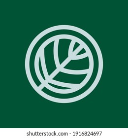 outline nature leave logo vector