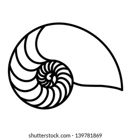 Outline of a nautilus shell. svg