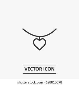 Outline necklace  icon illustration vector symbol