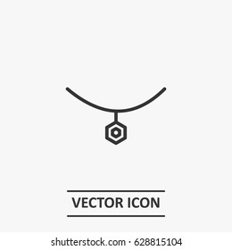 Outline necklace  icon illustration vector symbol