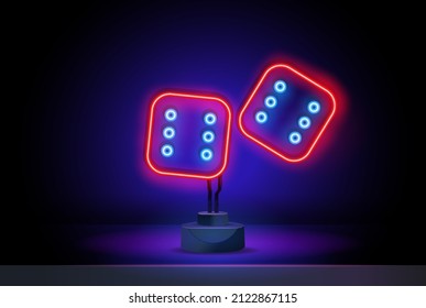 1,132 Dice icon neon Images, Stock Photos & Vectors | Shutterstock