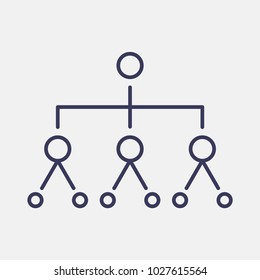 Outline network icon illustration isolated vector sign symbol