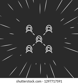 Outline network icon illustration isolated vector sign symbol