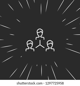 Outline network icon illustration isolated vector sign symbol