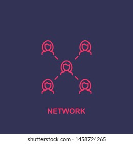 Outline network icon.network vector illustration. Symbol for web and mobile