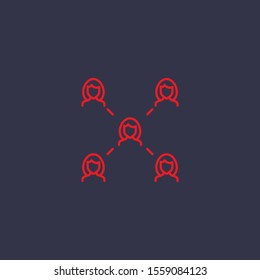 Outline network  icon.network  vector illustration. Symbol for web and mobile