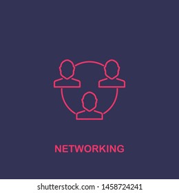 Outline networking icon.networking vector illustration. Symbol for web and mobile