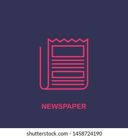 Outline newspaper icon.newspaper vector illustration. Symbol for web and mobile