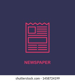 Outline newspaper icon.newspaper vector illustration. Symbol for web and mobile
