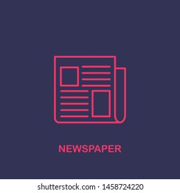Outline newspaper icon.newspaper vector illustration. Symbol for web and mobile