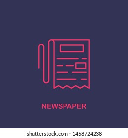 Outline newspaper icon.newspaper vector illustration. Symbol for web and mobile