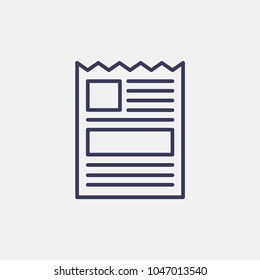Outline newspapers icon illustration vector symbol