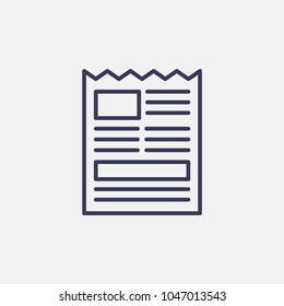 Outline newspapers icon illustration vector symbol