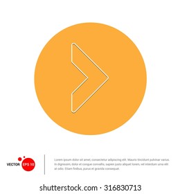 Outline next icon, Vector Illustration, Flat pictogram icon