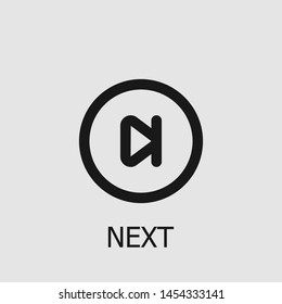 Outline next vector icon. Next illustration for web, mobile apps, design. Next vector symbol.