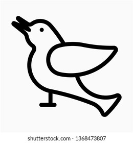 Outline nightingale vector icon