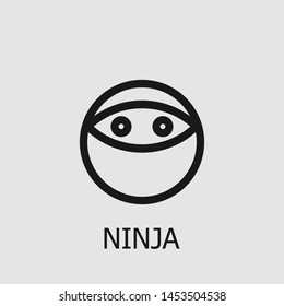 Outline ninja vector icon. Ninja illustration for web, mobile apps, design. Ninja vector symbol.
