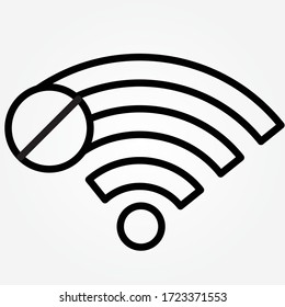 ilustración vectorial de icono de conexión Wi-Fi sin acceso
