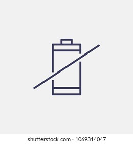 Outline no battery icon illustration vector symbol