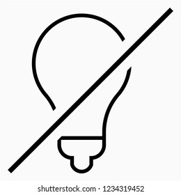Outline No idea vector icon