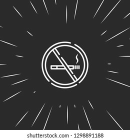 Outline no smoking icon illustration isolated vector sign symbol