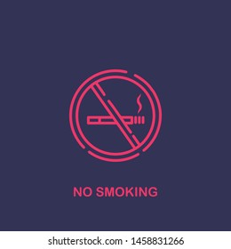 Outline no smoking icon.no smoking vector illustration. Symbol for web and mobile