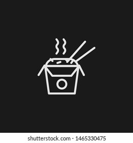 Outline noodles vector icon. Noodles illustration for web, mobile apps, design. Noodles vector symbol.