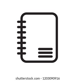 Outline note book icon illustration vector symbol