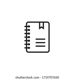 Outline note book icon illustration vector symbol
