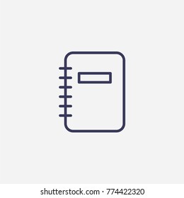 Outline note book icon illustration vector symbol