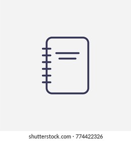 Outline note book icon illustration vector symbol