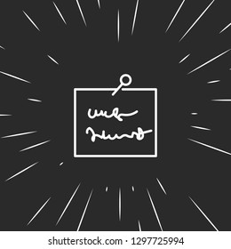 Outline note icon illustration isolated vector sign symbol