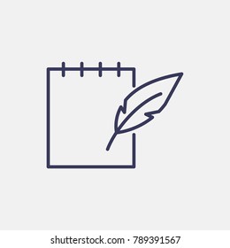 Outline note icon illustration isolated vector sign symbol