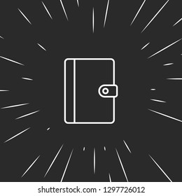 Outline notebook icon illustration isolated vector sign symbol