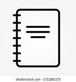 Vektorillustration für das umrissene Notebook