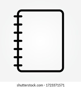 outline Notebook icon vector illustration