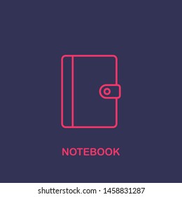 Outline notebook icon.notebook vector illustration. Symbol for web and mobile
