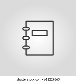 Outline notebook  web icon ilustration vector symbol