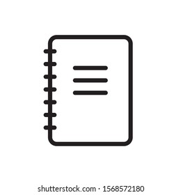 Outline notepad icon, note book icon illustration vector symbol