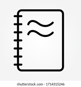 Outline notepad icon, note book icon illustration vector symbol