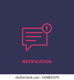 Outline notification icon.notification vector illustration. Symbol for web and mobile