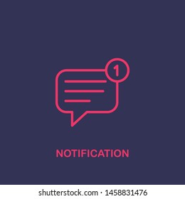 Outline notification icon.notification vector illustration. Symbol for web and mobile