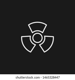 Outline nuclear energy vector icon. Nuclear energy illustration for web, mobile apps, design. Nuclear energy vector symbol.