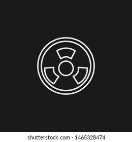 Outline nuclear energy vector icon. Nuclear energy illustration for web, mobile apps, design. Nuclear energy vector symbol.