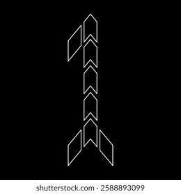 Outline Number 1 Sports Style. Suitable for t-shirts, gamers, sports, construction, and so on.  Arrow style and building.