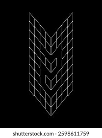 Outline number 2 real estate style. Spider web style monogram number design. Perfect for Corporate, T-shirts, Home, Architecture, Building and Construction. Also, suitable for sports cars, gamers.
