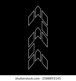 Outline Number 2 Sports Style. Suitable for t-shirts, gamers, sports, construction, and so on.  Arrow style and building.