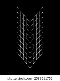 Outline number 3 real estate style. Spider web style monogram number design. Perfect for Corporate, T-shirts, Home, Architecture, Building and Construction. Also, suitable for sports cars, gamers.