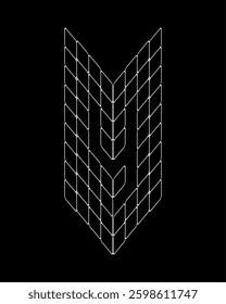 Outline number 4 real estate style. Spider web style monogram number design. Perfect for Corporate, T-shirts, Home, Architecture, Building and Construction. Also, suitable for sports cars, gamers.