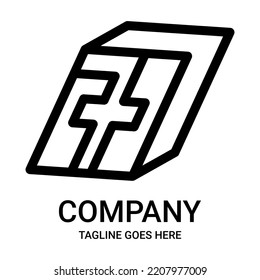 Outline number 7 logo design